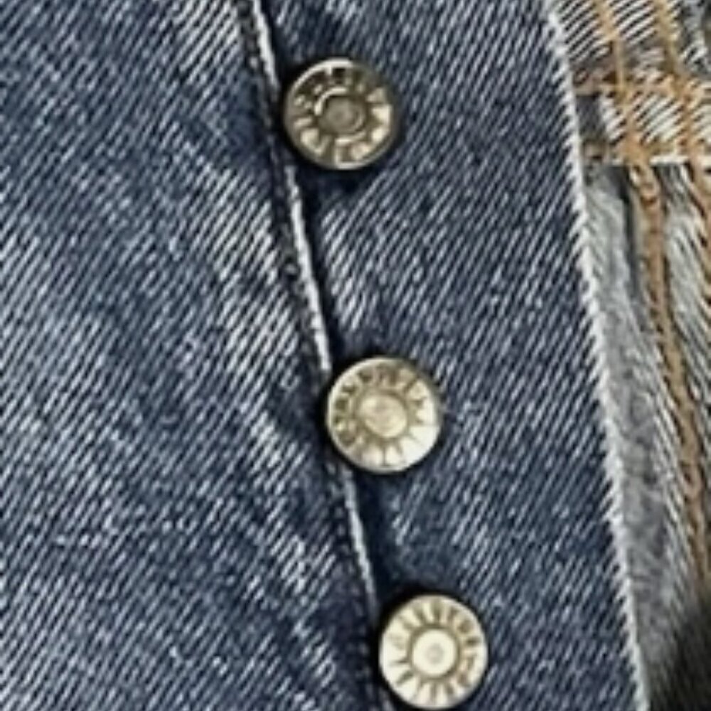 AGOLDE Feel Good High Rise Classic Jeans Distressed Button Fly I Size: 23 - Picture 6 of 11